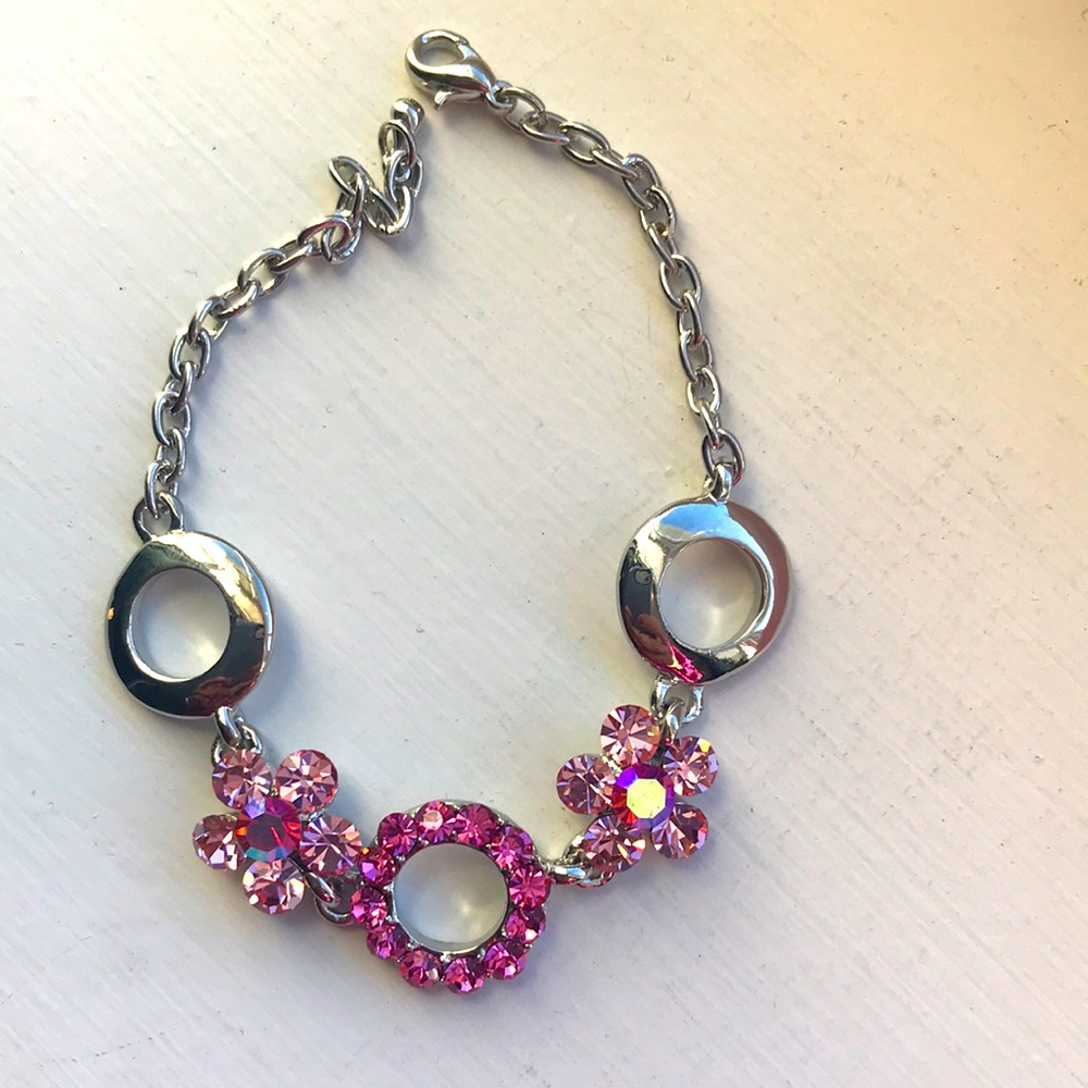 3/$30 Pink Rhinestone Bracelet - New in Packaging